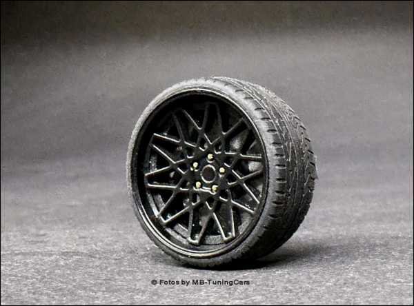1:18 MB BBS II Blackline Felgensatz